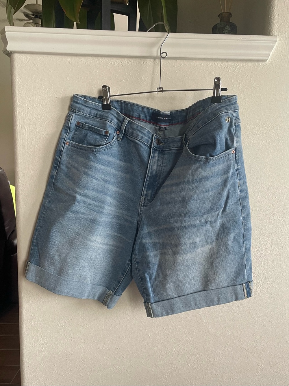 Tommy Hilfiger Cuffed High Rise Denim Shorts
